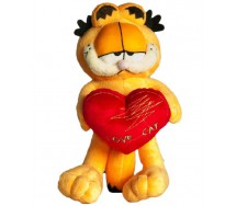 Plush of GARFIELD Cat WITH HEART I LOVE CAT 24cm Original OFFICIAL