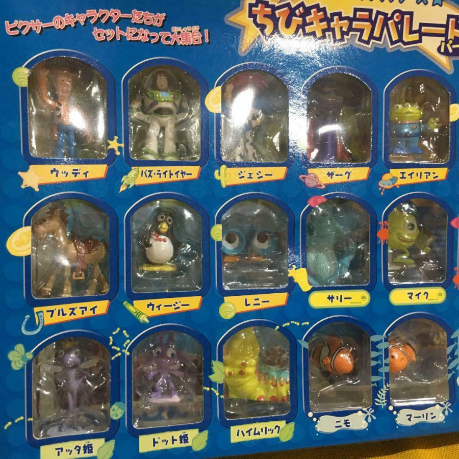 Rare Boxed Set 24 Mini Figures 4cm Disney Pixar Parade Magical Part 3 Toy Story Monster Inc Nemo Tomy Japan Apecollection