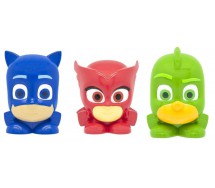 PJ MASKS Complete LOT 3 Mini FIGURES Mash'ems Super Squishy Owlette Catboy Gekko 3cm ORIGINAL