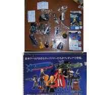 RARE Set 8 Figures WITH SECRET - CAPITAN HARLOCK and QUEEN EMERALDAS with Model ARCADIA Original KONAMI Giappone 