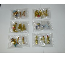 RARO Set Completo 6 Mini Figure CAVALIERI DELLO ZODIACO Saint Seiya Originale Gashapon Figure Part 3 BANDAI