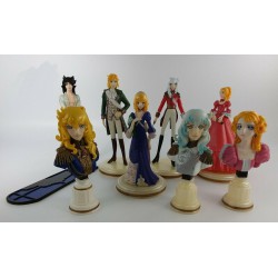 LADY OSCAR Rare SET 9 Trading Figures FURUTA JAPAN Roses of Versailles