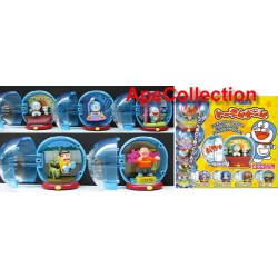 DORAEMON Gatto Spazio RARO Set 5 Figure Diorami TOTE DOME CAPSULE Gashapon BANDAI Giappone