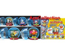 DORAEMON Gatto Spazio RARO Set 5 Figure Diorami TOTE DOME CAPSULE Gashapon BANDAI Giappone