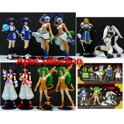 SAMURAI SPIRIT Raro Set 10 Figure 9cm Gashapon YUJIN Giappone NUOVI PERFETTI