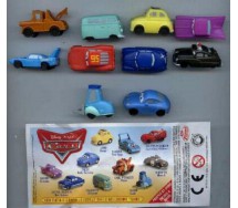 COMPLETE SET 10 Mini Figures 3cm CARS Original ZAINI Italy