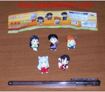 INUYASHA Set Completo 5 MINI FIGURE con SPILLETTA Collezione ORIGINALI BANPRESTO Giappone