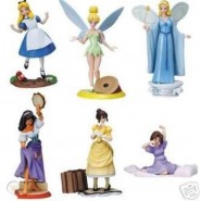 RARE Set 14 Figures PETER PAN Disney Tinkerbell Cap. Hook Jane etc. ORIGINAL Cake Toppers