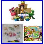 RARO Set 6 Figure TOY STORY 3 Part 2 LOTSO BUZZ ALIENI Gashapon YUJIN Giappone 