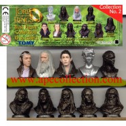 RARO Set 10 MINI Figure Busti 4cm SIGNORE DEGLI ANELLI Originali TOMY Gashapon LORD OF THE RINGS