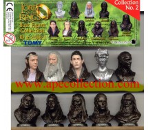 RARE Set 10 MINI Figures Busts LORD OF THE RINGS Original TOMY Gashapon NEW MINT