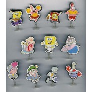 Set 11 Mini FIGURE con ventosa e molla SPONGEBOB Bob Spugna Patrick Sandy NUOVE