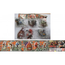 RARE Complete Set 6 Figures KAMEN RIDER PART 2 Gashapon BANDAI Japan