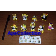 COMPLETE SET 10 Mini Figures 3cm TIGROTTI Mascotte Soccer JUVENTUS