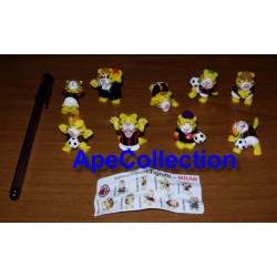 COMPLETE SET 10 Mini Figures 3cm TIGROTTI Mascotte Soccer MILAN 