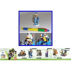 DRAGONBALL Z Figura Diorama GOKU e GOHAN su THECNO MOTO BLU da Bandai MINI SELECTION Trading Figure