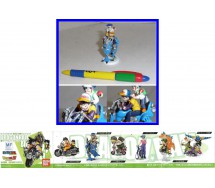 DRAGONBALL Z Figura Diorama GOKU e GOHAN su THECNO MOTO BLU da Bandai MINI SELECTION Trading Figure