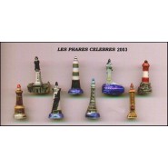 WORLD FAMOUS LIGHTHOUSES 2003 Rare SET 8 Mini PORCELAIN Figures 3cm Official FEVES France