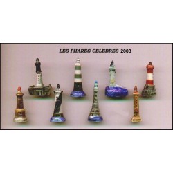 FARI Lighthouse FAMOSI DEL MONDO 2003 Raro SET 8 Mini Diorami FIGURE 4cm Porcellana FEVES Francia