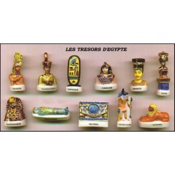 Egyptian TREASURES OF THE ANCIENT EGYPT Rare SET 12 Mini PORCELAIN Figures 4cm Official FEVES France