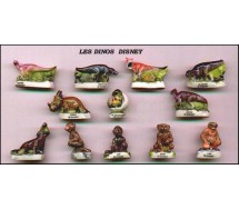 DISNEY DINOSAUS DINOS Rare SET 12 Mini PORCELAIN Figures 4cm Official FEVES France