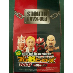 Raro BOX INTERO 15 Trading Figures WRESTLING MINI BIG HEAD Wrestler GIAPPONESI Pro Kanu Heroes Volume 6 