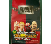 Raro BOX INTERO 15 Trading Figures WRESTLING MINI BIG HEAD Wrestler GIAPPONESI Pro Kanu Heroes Volume 6 