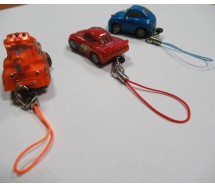 COMPLETE SET 3 Mini Figure 3cm Characters Cars Sally Mater Lightning McQueen Danglers Keyholder