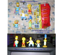 RARO Set 5 Figure Grandi THE SIMPSONS Originali PANINI Francia NUOVE