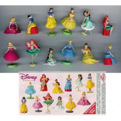 RARO Complete Set 12 Mini Figures 3cm DISNEY PRINCESS Original ZAINI