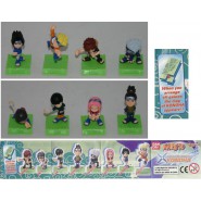 Raro SET 8 Figure NARUTO KONOHA 5cm Con Base GAARA LEE SASUKE KAKASHI Gashapon BANDAI