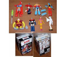 RARO SET Completo 8 FIGURE Collezione ROBOT GO NAGAI Sofubi MAZINGA BOSS i 3 GETTER etc. BANDAI Giappone