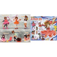 Raro SET 6 Figure Collezione SAKURA CARD CAPTOR PART 1 Manga Anime JAPAN Originali BANDAI Gashapon