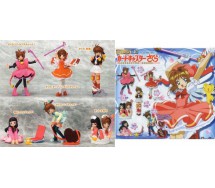 Raro SET 6 Figure Collezione SAKURA CARD CAPTOR PART 1 Manga Anime JAPAN Originali BANDAI Gashapon