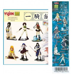 RARE Set 6 Figures IKKI TOUSEN Sexy Girls PART 2 Original YUJIN Giappone Gashapon 