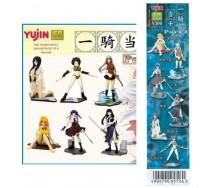 RARE Set 6 Figures IKKI TOUSEN Sexy Girls PART 2 Original YUJIN Giappone Gashapon 