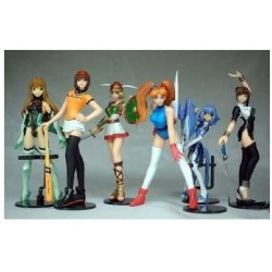 RARO Set 6 Figure NAMCO GALS PART 4 Girls RETRO Videogame Originali YUJIN Giappone Gashapon TEKKEN etc