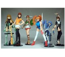 RARO Set 6 Figure NAMCO GALS PART 4 Girls RETRO Videogame Originali YUJIN Giappone Gashapon TEKKEN etc