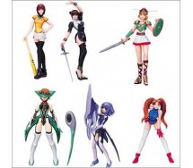 RARE Set 6 Figures NAMCO GALS PART 4 Girls RETRO Videogames  Original YUJIN Giappone Gashapon  TEKKEN etc.