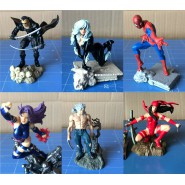 Rare SET 6 Figures MARVEL SUPER HEROES PART 3 Original BANDAI Gashapon JAPAN Spiderman Wolverine etc.