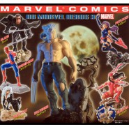 Raro SET 6 Figure Collezione MARVEL SUPER HEROES PART 3 Originali BANDAI Gashapon JAPAN Spiderman Wolverine etc.