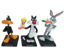 RARO LOTTO 3 Figure Collezione In Metallo 3D LOONEY TUNES Warner Bros HOBBY AND WORK