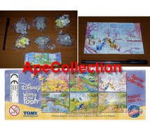 WINNIE POOH Set  Mini PUZZLES JIGSAW Gashapon TOMY Pimpi Tiger Eeyore