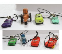 TOMY Set 8 FIGURE Disney CARS Danglers LACCETTO CELLULARE Guido Saetta McQueen  Luigi etc