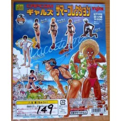 Raro SET 6 Figure Collezione CAPCOM BIKINI GIRSL GALS Retro Videogames JAPAN Originali YUJIN Gashapon