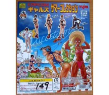 Raro SET 6 Figure Collezione CAPCOM BIKINI GIRSL GALS Retro Videogames JAPAN Originali YUJIN Gashapon