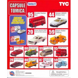 COMPLETE SET 12 Cars 3cm CAPSULE TOMICA Series 9 Mini Car Collection Original TOMY Yujin With Boxes