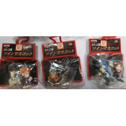 LUPIN Third III Lot 3 KEYHOLDER Caricatures Big Faces Danglers Keychain 5cm BANPRESTO Fujiko Zenigata