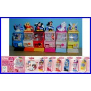 Rare SET 6 Figures DISNEY CHARACTERS with GASHA DISPENSER MACHINE Gashapon JAPAN Original YUJIN