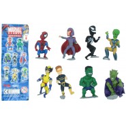 Set 8 Figure MARVEL BOBBLE HEADS Serie PART 1 Hulk Wolverine Magneto Venom Goblin TOMY Gashapon ANCHE PER TORTA